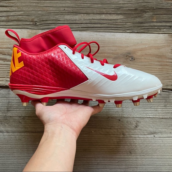 New Men Nike Lunarlon Superbad Pro Football Cleats Kansas City Chiefs Mahomes - Picture 4 of 8